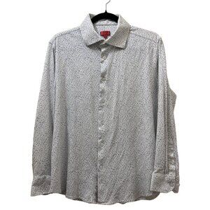 2/$30 ZNT18 Button Down Shirt Mens 16.5 32/33 Soft Stretch Office Casual Preppy